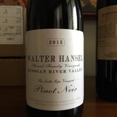 2015 Walter Hansel ‘The South Slope’ Pinot Noir